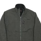 SCHOTT Mens Green Bomber Jacket L Polyester Blend Plain Zip Closure Casual