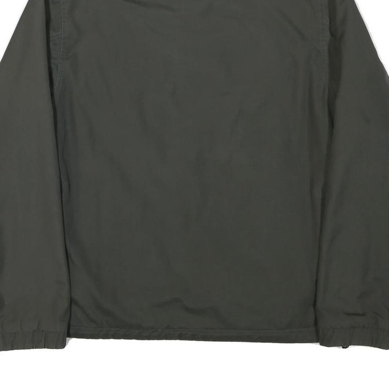 SCHOTT Mens Green Bomber Jacket L Polyester Blend Plain Zip Closure Casual