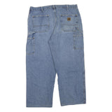 CARHARTT Mens Regular Fit Cotton Blend Denim Jeans Light Blue W38 L26 Workwear