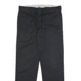 DICKIES Mens Cotton Blend Black Slim Trousers W33 L30 Workwear Zip Closure