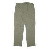 COLUMBIA Mens Regular Fit Olive Green Cargo Zip Trousers W34 L30 Outdoor Hiking