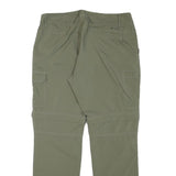 COLUMBIA Mens Regular Fit Olive Green Cargo Zip Trousers W34 L30 Outdoor Hiking