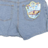 BOLERO Womens Blue Denim Mini Cotton Blend Skater Skirt M Button Fastening