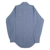 WRANGLER Mens Blue Western Shirt M Cotton Blend Classic Fit Snap Button