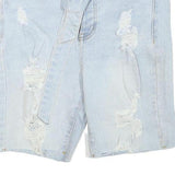 GUESS Womens Shorts Blue Casual Distressed M W28 Belted Denim Summer
