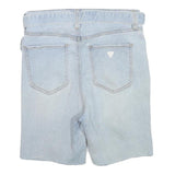 GUESS Womens Shorts Blue Casual Distressed M W28 Belted Denim Summer