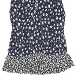 MOUNTAIN WAREHOUSE Womens Blue Floral Cotton Blend Day Dress Long Sleeve UK 10