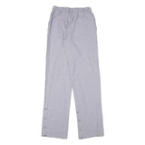 BRAGARD Womens Cotton Blend Regular Trousers W24 L33 Grey & White Check Pattern