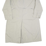 Womens Beige Button Cotton Blend Classic Jacket XL Plain Long Sleeve Button