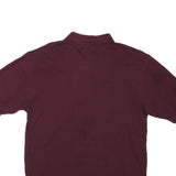 TOMMY HILFIGER Mens Maroon 2XL Polo Shirt Cotton Blend Short Sleeve Plain