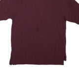 TOMMY HILFIGER Mens Maroon 2XL Polo Shirt Cotton Blend Short Sleeve Plain