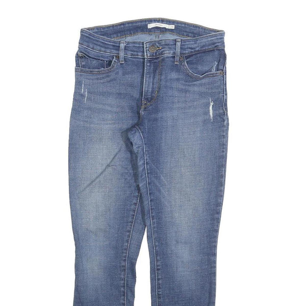 LEVI'S 711 Womens Jeans Blue Slim Skinny Denim Medium W28 L28 Zip