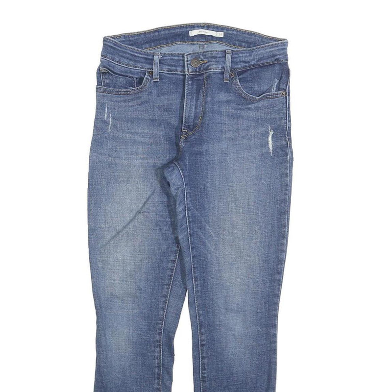 LEVI'S 711 Womens Jeans Blue Slim Skinny Denim Medium W28 L28 Zip
