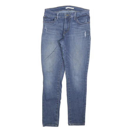 LEVI'S 711 Womens Jeans Blue Slim Skinny Denim Medium W28 L28 Zip