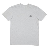 ADIDAS Mens Grey Athletic T-Shirt M Short Sleeve Crew Neck Cotton Blend