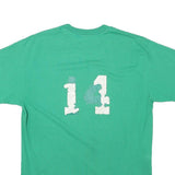 Mens Green Crew Neck Short Sleeve Cotton Blend Graphic T-Shirt M Number 14