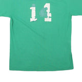 Mens Green Crew Neck Short Sleeve Cotton Blend Graphic T-Shirt M Number 14