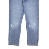 LEVI'S 502 Mens Slim Jeans Blue Denim W34 L27 Distressed Cotton Blend