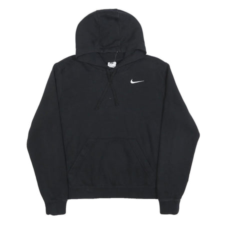 NIKE Womens Black Hoodie L Classic Cotton Blend Pullover Sweatshirt