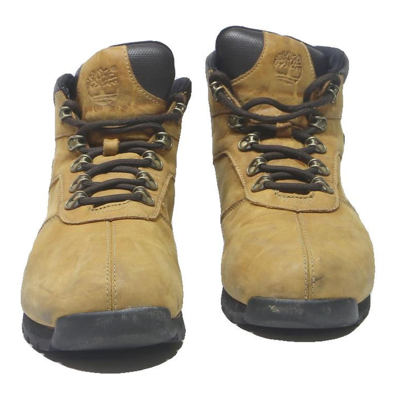 TIMBERLAND Mens Ankle Boots Beige Synthetic UK 12.5 Lace-Up Comfortable Outdoor