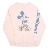 DISNEY Womens Pink Mickey Mouse Crew Neck M Cotton Blend Sweatshirt