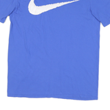 NIKE Mens Blue T-Shirt L Short Sleeve Crew Neck Cotton Blend Sportswear