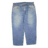 CARHARTT Mens Regular Fit Blue Denim Jeans W42 L27 Classic Cotton Zip Pockets