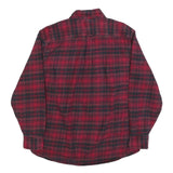 JACHS Womens Red & Black Check Cotton Shirt L Flannel Casual Button-Up