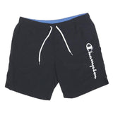 CHAMPION Mens Shorts Black 2XL W36 Sports Casual Drawstring Logo