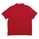 CHAPS Mens Red Polo Shirt XL Custom Fit Cotton Short Sleeve Plain