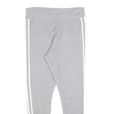 ADIDAS Womens Joggers Grey & White Slim Tapered UK 14 W30 L25 Casual Sporty