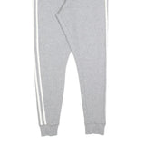ADIDAS Womens Joggers Grey & White Slim Tapered UK 14 W30 L25 Casual Sporty