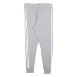 ADIDAS Womens Joggers Grey & White Slim Tapered UK 14 W30 L25 Casual Sporty