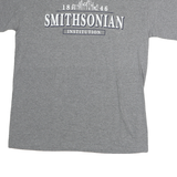 SMITHSONIAN Mens Grey Graphic T-Shirt M Short Sleeve Crew Neck Cotton Casual