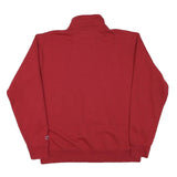 CHAMPION Mens Red Stanford 1/4 Zip Sweatshirt L Cotton Blend Pullover Casual