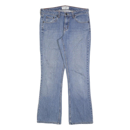 LEVI'S Womens Blue Regular Fit Flared Denim Medium Wash Jeans W34 L32 Classic