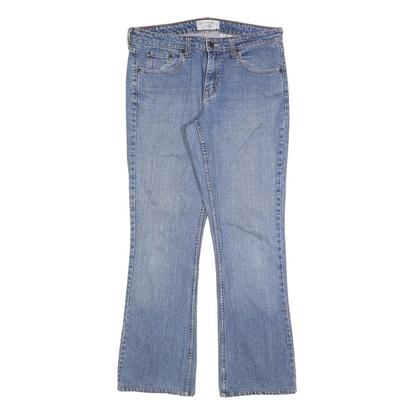 LEVI'S Womens Blue Regular Fit Flared Denim Medium Wash Jeans W34 L32 Classic