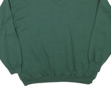 CHEEKO Womens Green Button Up Plain Crew Neck Basic Knit L Jumper Embroidered