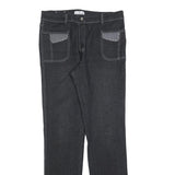 CARLA FERRONI Womens Jeans Black Regular Straight Denim Medium W32 L34 Stylish