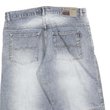 CENTILMEN Mens Denim Blue Casual Shorts M W34 Cotton Blend Comfortable Fit