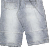 CENTILMEN Mens Denim Blue Casual Shorts M W34 Cotton Blend Comfortable Fit