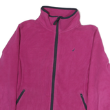 NAUTICA Womens Pink Zip Fleece Jacket XL Polyester Plain Casual Outdoor