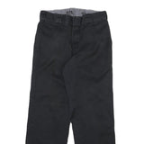 DICKIES Mens Cotton Blend Black Regular Fit Straight Leg Trousers W30 L29