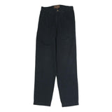 MALBORO CLASSICS Mens Cotton Black Regular Fit Straight Trousers W28 L33 Casual