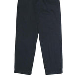 MALBORO CLASSICS Mens Cotton Black Regular Fit Straight Trousers W28 L33 Casual