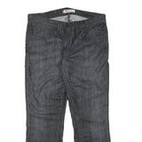 LEVI'S Womens Jeans Black Regular Straight Denim Dark W33 L27 Zip Cotton Blend