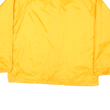 AUGUSTA Mens Yellow Nylon Coach Jacket XL Plain Button Closure Lightweight