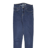LEVI'S Womens Slim Blue Denim Slim Jeans W25 L29 Classic Cotton Blend Zip