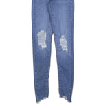 LEVI'S Womens Slim Blue Skinny Denim Light W24 L28 Ripped Distressed Jeans