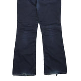 SILVER Womens Regular Fit Dark Blue Denim Straight Jeans W34 L32 Embroidered